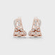 Diamond geometric floral earrings in gold by Signora Jewels