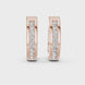 Gold diamond huggie hoop earrings for women