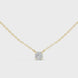 Minimal round cut solitaire diamond pendant in gold with lab grown diamond by Signora Jewels