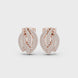 Diamond leaf cluster stud earrings in gold by Signora Jewels