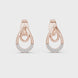 Teardrop diamond stud earrings in gold with round lab grown diamonds