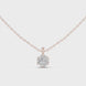 Classic round cut solitaire diamond pendant in gold with lab grown diamond by Signora Jewels