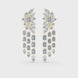 Luxury multi shape lab grown diamond chandelier earrings in gold with emerald, pear and marquise diamonds by Signora Jewels