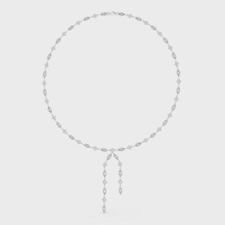 Marquise diamond drop necklace with dangling design