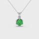 Asscher cut crown solitaire pendant in gold featuring a 5.00 MM gemstone secured in an elegant six-prong crown setting