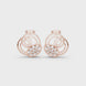 Spiral diamond stud earrings