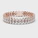 Luxury pear shape diamond tennis bracelet in gold with brilliant lab grown diamonds by Signora Jewels