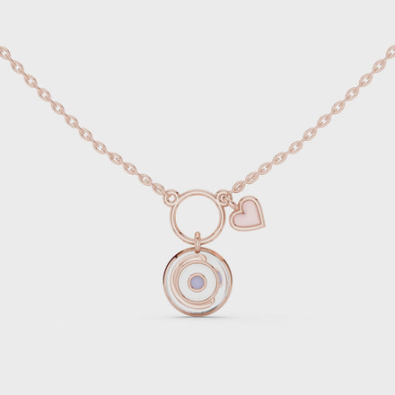 Evil eye heart pendant in gold symbolic charm jewelry by Signora Jewels