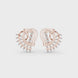 Heart spiral diamond earrings