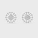 Sunburst diamond stud earrings in gold with round lab grown diamonds