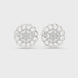Diamond floral cluster stud earrings in gold by Signora Jewels