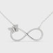 Infinity butterfly diamond pendant in gold with lab grown diamonds by Signora Jewels