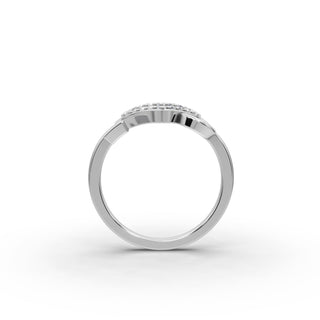 Round Lab Grown Diamond “I Love You” Ring in gold, view 2