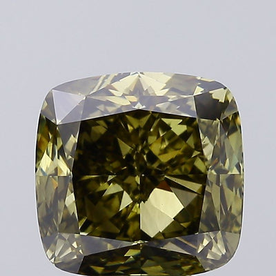 5.01ct Fancy Yellow CUSHION Lab-Grown Diamond | IGI Certified