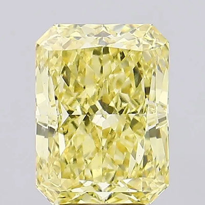 5.14ct Radiant Fancy Intense Yellow VS1 Lab-Grown Diamond