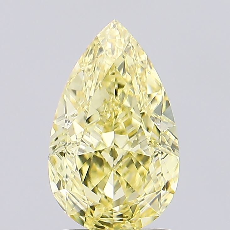 1.83ct Pear Fancy Intense Yellow VVS2 Lab-Grown Diamond