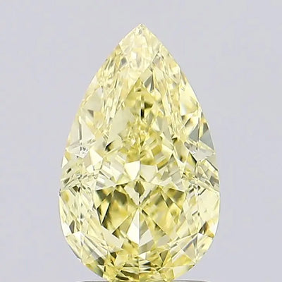 1.83ct Pear Fancy Intense Yellow VVS2 Lab-Grown Diamond