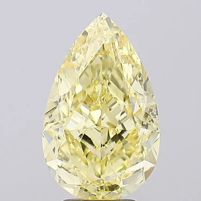 5.20ct Pear Fancy Yellow VVS2 Lab-Grown Diamond