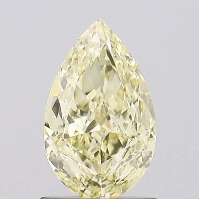 1.03ct Pear Light Yellow VVS2 Lab-Grown Diamond