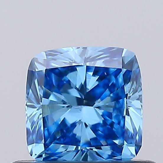 0.45ct Fancy Vivid Blue CUSHION Lab-Grown Diamond | IGI Certified