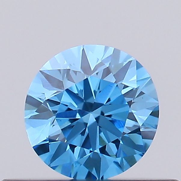 0.28ct Fancy Vivid Blue ROUND Lab-Grown Diamond | IGI Certified