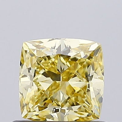 0.54ct Fancy Intense Yellow CUSHION Lab-Grown Diamond | IGI Certified