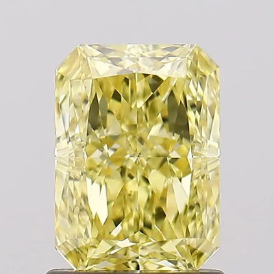 1.34ct Radiant Fancy Intense Yellow VVS2 Lab-Grown Diamond
