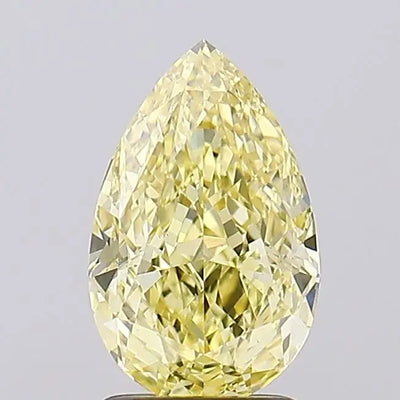 2.10ct Pear Fancy Intense Yellow VS1 Lab-Grown Diamond