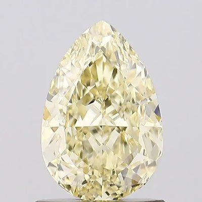 1.09ct Pear Fancy Light Yellow VVS2 Lab-Grown Diamond