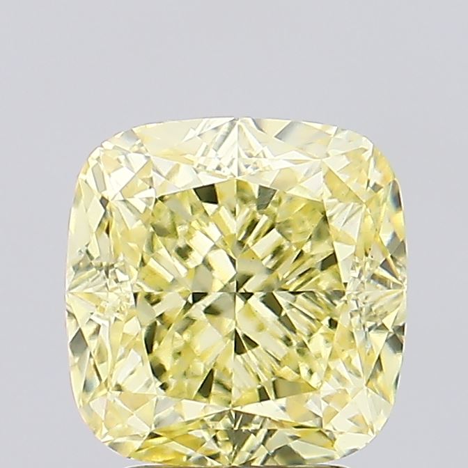3.68ct Cushion Fancy Yellow VS1 Lab-Grown Diamond