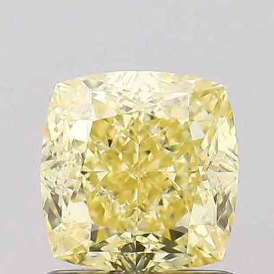 1.13ct Cushion Fancy Intense Yellow VVS2 Lab-Grown Diamond