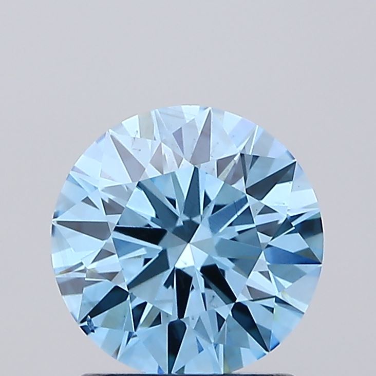 1.49ct Fancy Vivid Blue ROUND Lab-Grown Diamond | IGI Certified