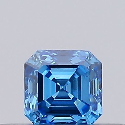 0.15ct Fancy Vivid Blue Asscher Lab-Grown Diamond | IGI Certified