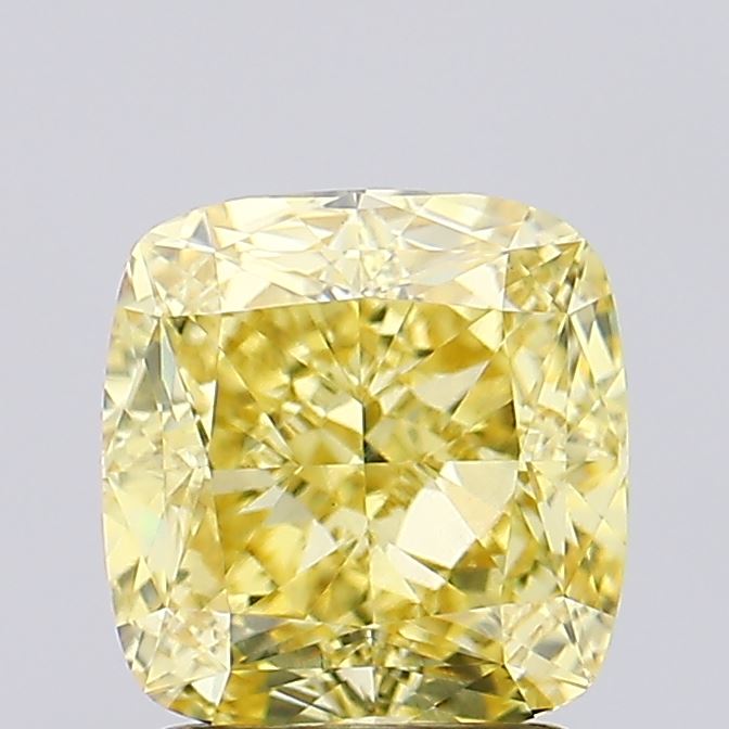 2.24ct Cushion Fancy Intense Yellow VVS2 Lab-Grown Diamond