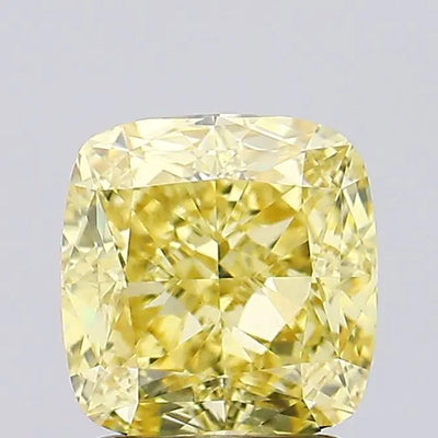 2.24ct Cushion Fancy Intense Yellow VVS2 Lab-Grown Diamond