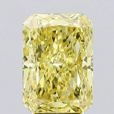 5.33ct Radiant Fancy Intense Yellow VS2 Lab-Grown Diamond