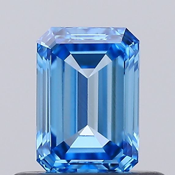 0.53ct Fancy Vivid Blue EMERALD Lab-Grown Diamond | IGI Certified