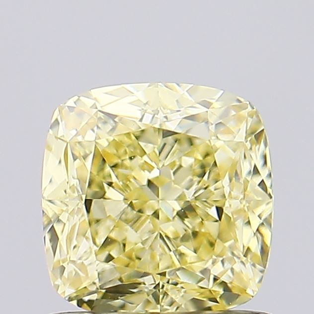 1.15ct Cushion Fancy Yellow VVS2 Lab-Grown Diamond