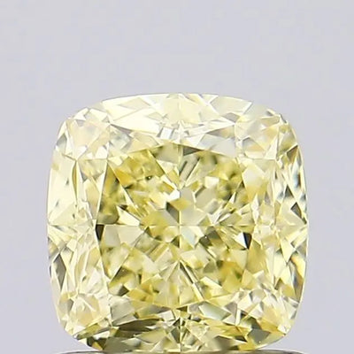 1.15ct Cushion Fancy Yellow VVS2 Lab-Grown Diamond