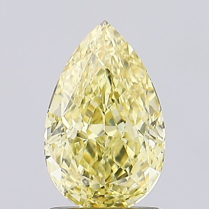 1.50ct Pear Fancy Intense Yellow VVS2 Lab-Grown Diamond