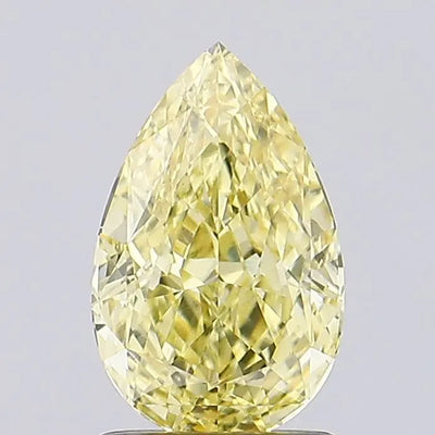 1.50ct Pear Fancy Intense Yellow VVS2 Lab-Grown Diamond