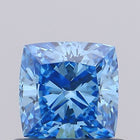 0.69ct Fancy Vivid Blue CUSHION Lab-Grown Diamond | IGI Certified