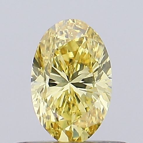 0.34ct Fancy Yellow Oval Lab-Grown Diamond | IGI Certified