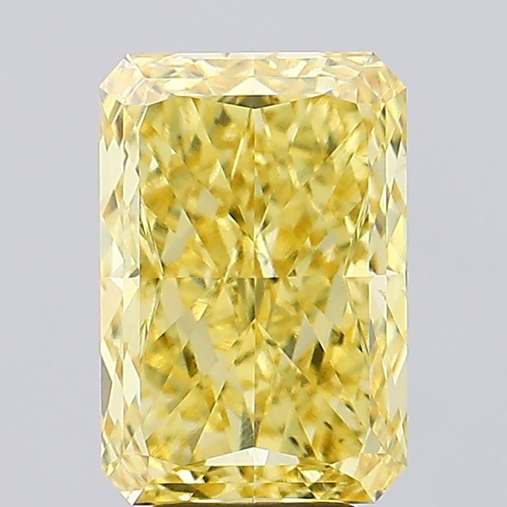 6.02ct Radiant Fancy Vivid Yellow VS1 Lab-Grown Diamond