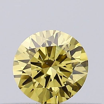 0.23ct Fancy Intense Yellow ROUND Lab-Grown Diamond | IGI Certified