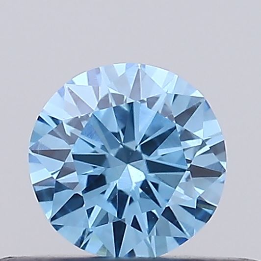 0.28ct Fancy Vivid Blue ROUND Lab-Grown Diamond | IGI Certified