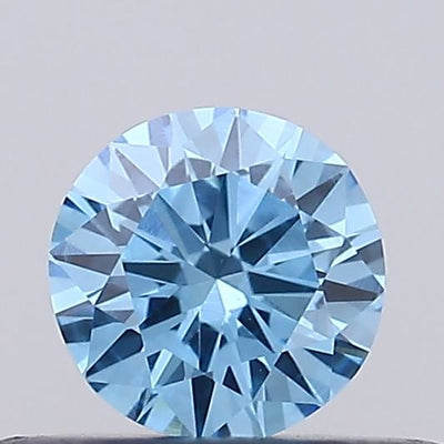 0.28ct Fancy Vivid Blue ROUND Lab-Grown Diamond | IGI Certified