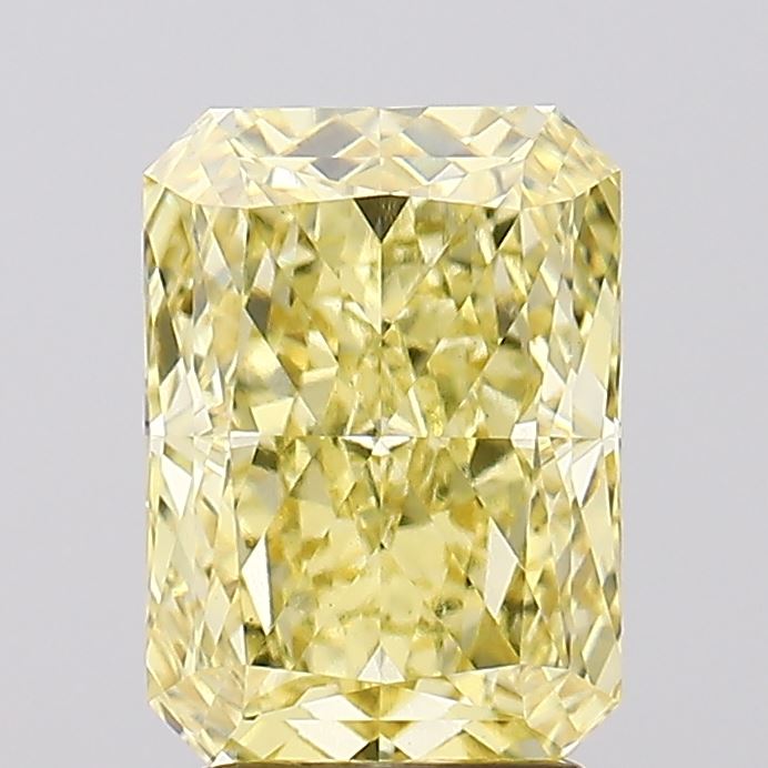 3.27ct Radiant Fancy Intense Yellow VS1 Lab-Grown Diamond