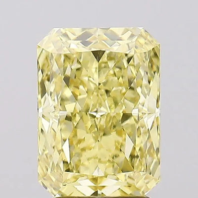 3.27ct Radiant Fancy Intense Yellow VS1 Lab-Grown Diamond