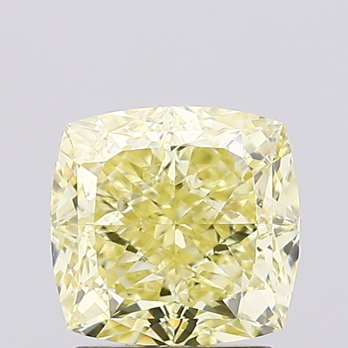 2.11ct Cushion Fancy Yellow VS1 Lab-Grown Diamond